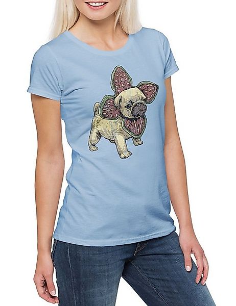Urban Backwoods Print-Shirt Demo Pug Damen T-Shirt Mops Hund Dog Thgings We günstig online kaufen