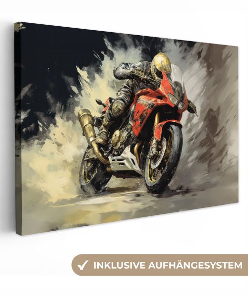 OneMillionCanvasses® Leinwandbild Motorrad - Fahrrad - günstig online kaufen
