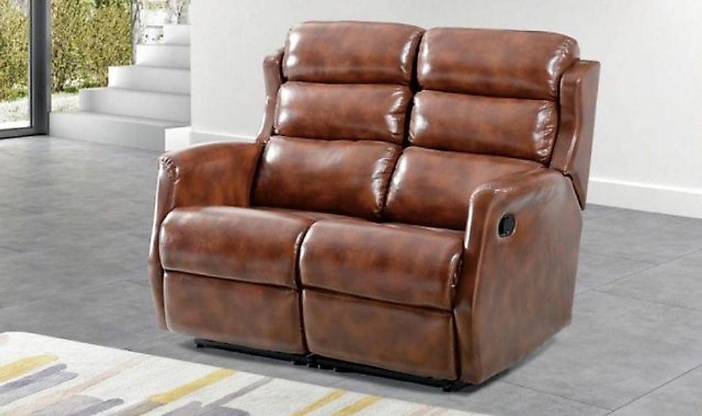 Xlmoebel 2-Sitzer Zweisitzer-Sofa in Braun - Luxuriöses Wohnzimmermöbel im günstig online kaufen