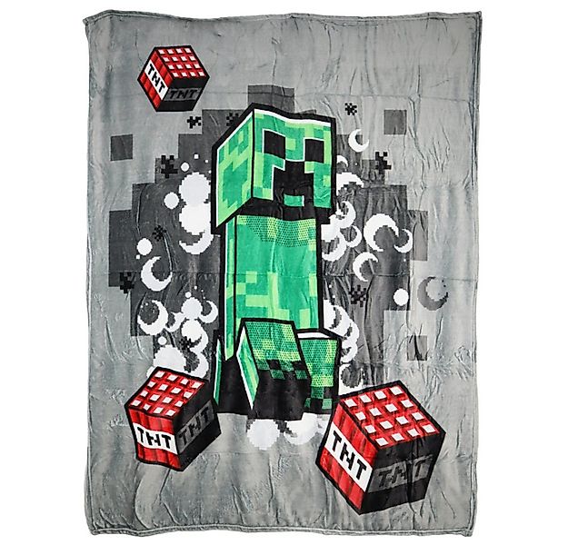 Wohndecke Minecraft Creeper Flanell Fleecedecke Kuscheldecke 130x160 cm, Mi günstig online kaufen