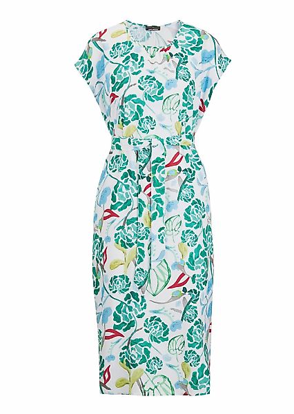 GOLDNER Sommerkleid "Kurzgröße Grünes Midikleid mit floralem Muster" Nahtta günstig online kaufen