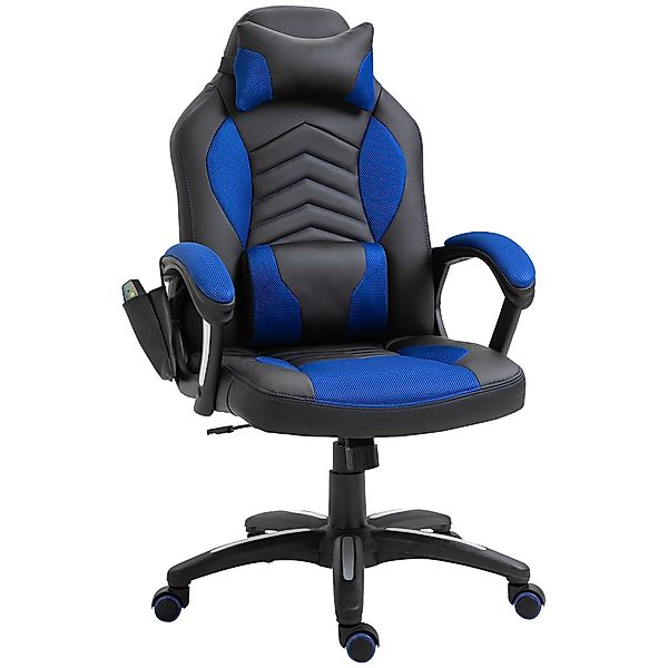 HOMCOM Gaming Stuhl Bürostuhl mit Wärmefunktion 6 Vibrationspunkte ergonomi günstig online kaufen
