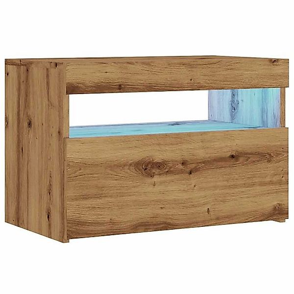 vidaXL Schrankmodule TV-Schrank mit LED-Leuchten Artisan-Eiche 60x35x40 cm günstig online kaufen