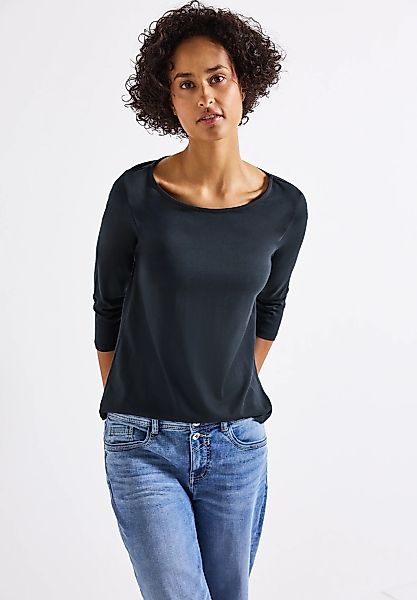 STREET ONE Langarmshirt, aus Baumwolle mit Stretchante günstig online kaufen