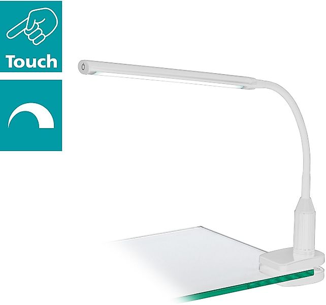 EGLO Klemmleuchte LAROA Tischlampe, Touchsensor, 4-step dimming, Klemmlampe günstig online kaufen