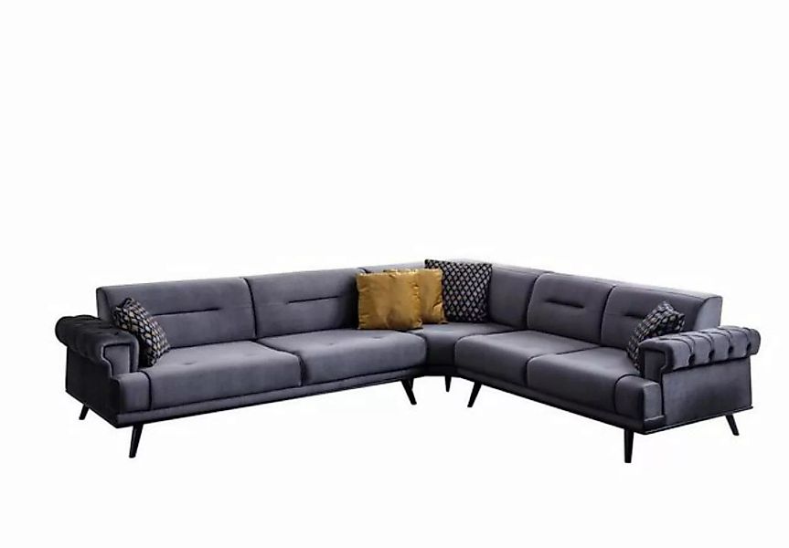 JVmoebel Ecksofa Exklusives Graues Ecksofa L-Form Designer Sofa Moderne, 1 günstig online kaufen