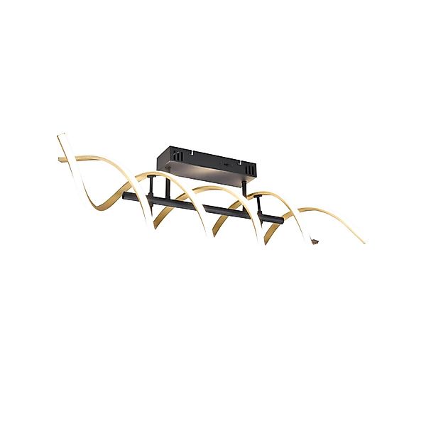 Trio LED-Deckenleuchte Sequence 1-flammig Messing Matt 90 cm x 14,5 cm günstig online kaufen