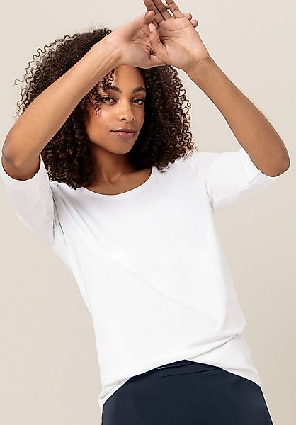 bianca Kurzarmshirt DIELLA im cleanen Look mit verlängertem Kurzarm günstig online kaufen