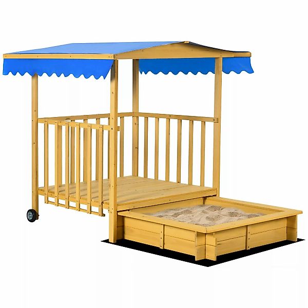 Outsunny Sandkasten Sandkiste aus Holz mit günstig online kaufen