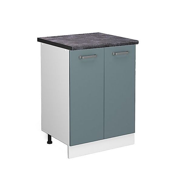 Vicco Küchenunterschrank R-Line Küchenkommode Blau-Grau/Weiß 60 cm AP Anthr günstig online kaufen