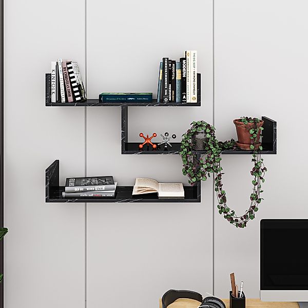 Decortie Bücherregal Tibet, Wandregal Modernes Bücherregal, günstig online kaufen