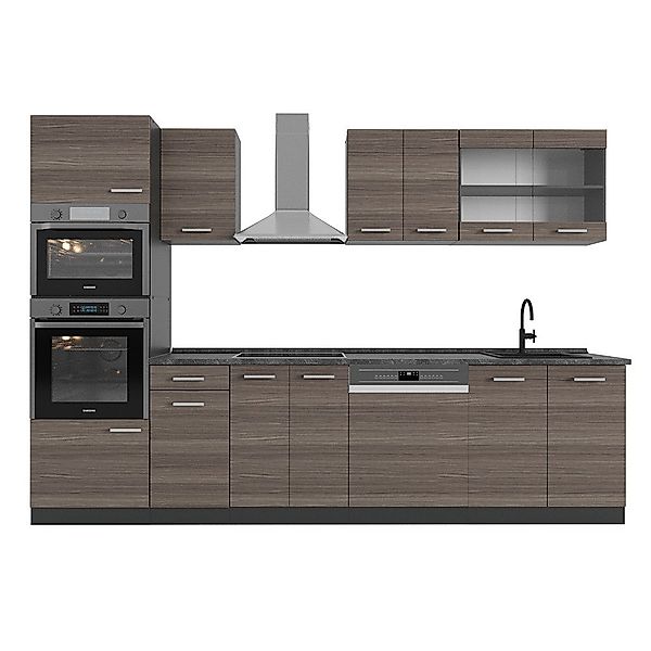 Vicco Küchenzeile R-Line, Edelgrau/Anthrazit, 300 cm günstig online kaufen
