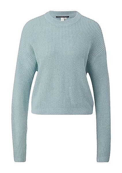 QS Rundhalspullover Basic (1-tlg) Rundhals, langarm, Strick, Relaxed fit günstig online kaufen