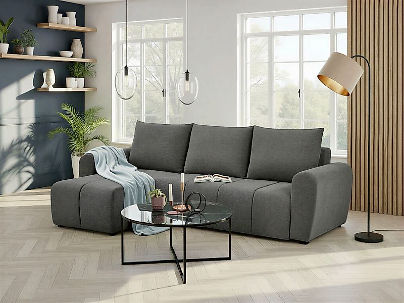 Home affaire Ecksofa "Nortrud, 241 cm, L-Form, mit Schlaffunktion u. Bettka günstig online kaufen