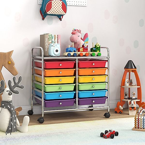 COSTWAY Rollcontainer, mit Schubladen Kunststoff, Rollwagen günstig online kaufen