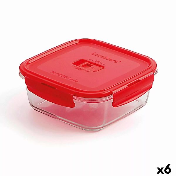 Lunchbox Hermetisch Luminarc Pure Box Rot 1,22 L Glas (6 Stück) günstig online kaufen