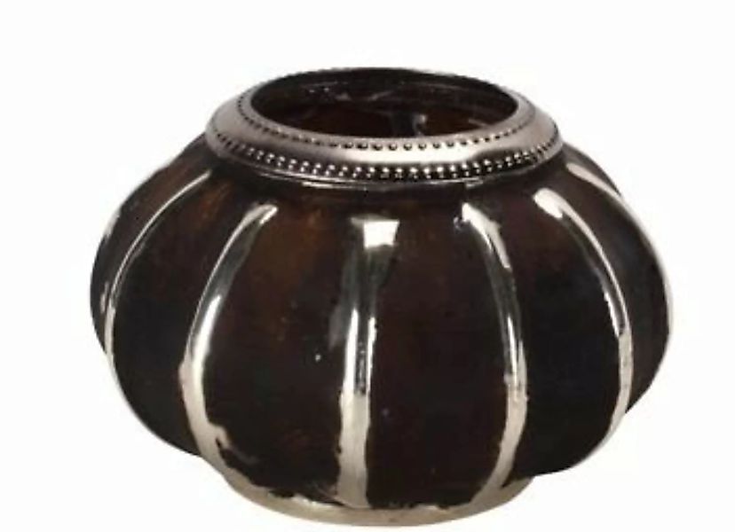 Vosteen Windlichter ohne Henkel Pumpkin Windlicht Glas antik schwarz 13 cm günstig online kaufen