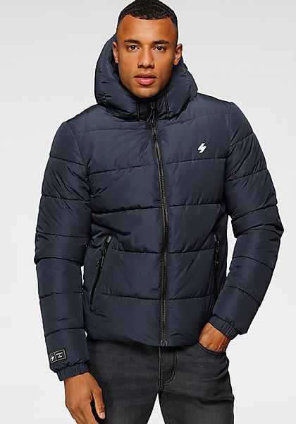 Superdry Steppjacke "HOODED SPORTS PUFFR JACKET" mit Kapuze mit kontrastfar günstig online kaufen