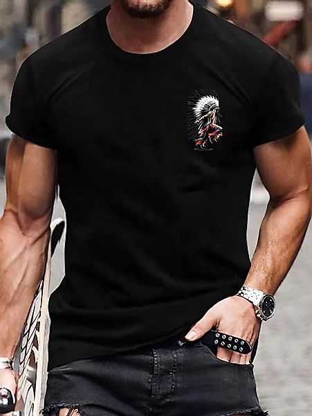 RMK T-Shirt Herren Print Shirt Rundhals kurzarm Streetwear günstig online kaufen