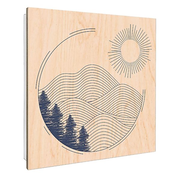 Banjado Schlüsselkasten mit Holzfront 30x30cm Weiß Scharnier Links 50 Haken günstig online kaufen
