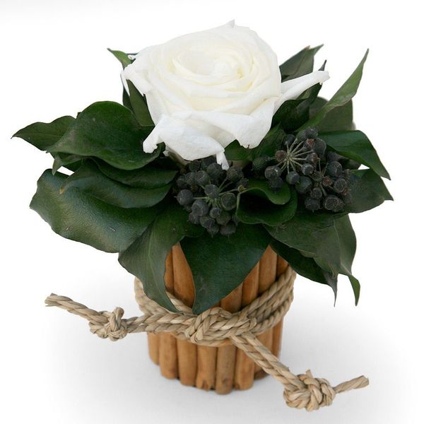 Kunstblumenstrauß Blumenstrauß Zimtbecher Infinity Rosen Blumengesteck, günstig online kaufen