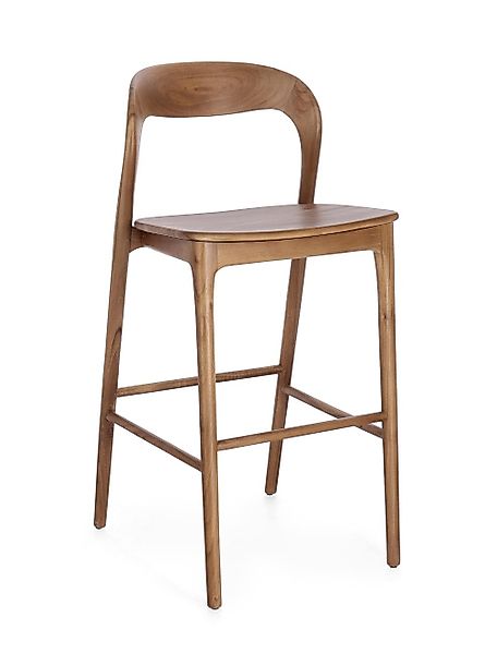 Bizzotto Barhocker Miley aus Teakholz, Natur günstig online kaufen