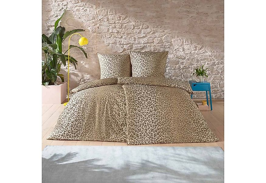 Estella Bettwäsche Estella Mako-Satin Bettwäsche 135x200 Lionel beige Leo T günstig online kaufen