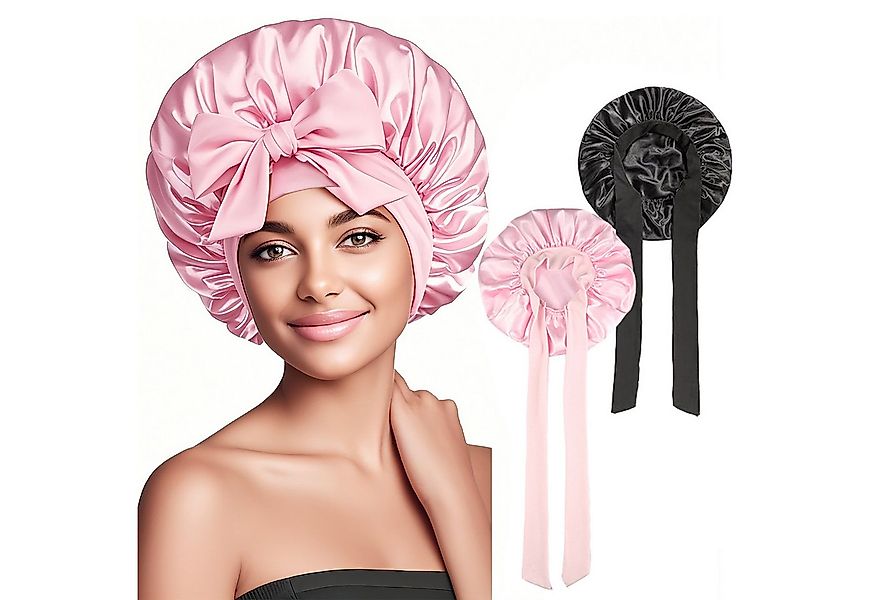 Heyork Duschhaube 2er Schlafmütze Haarhaube Bonnet für Damen Schlafhaube zu günstig online kaufen