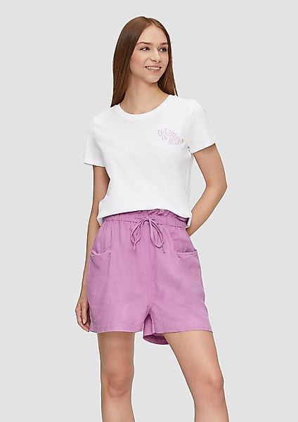 QS Kurzarmshirt T-Shirt aus Baumwolle mit günstig online kaufen