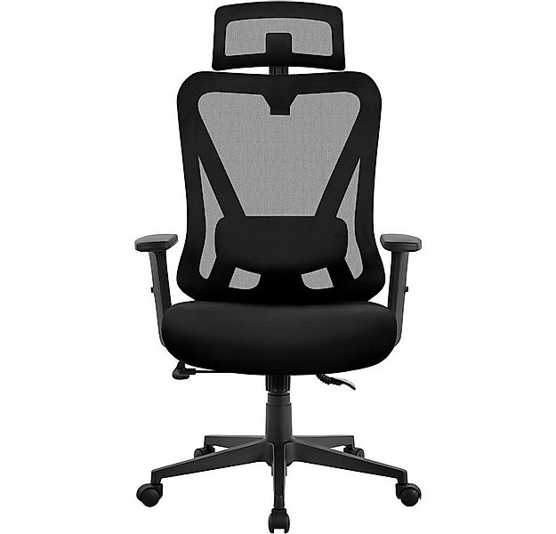 Yaheetech Drehstuhl, Schreibtischstuhl mit Verstellbarer Kopfstütze, Höhenv günstig online kaufen