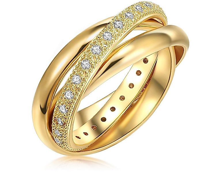 Lulu & Jane Fingerring gelbgold, mit Zirkonia günstig online kaufen