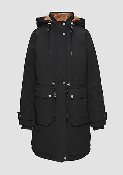 QS Funktionsmantel Gefütterter Parka mit Kapuze günstig online kaufen