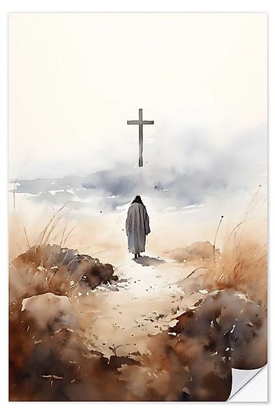 Posterlounge Wandbild Jesus und das Kreuz, günstig online kaufen