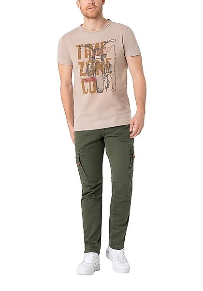 Timezone Herren Cargo Hose REGULAR BENTZ - Regular Fit - Braun Grau Grün Bl günstig online kaufen