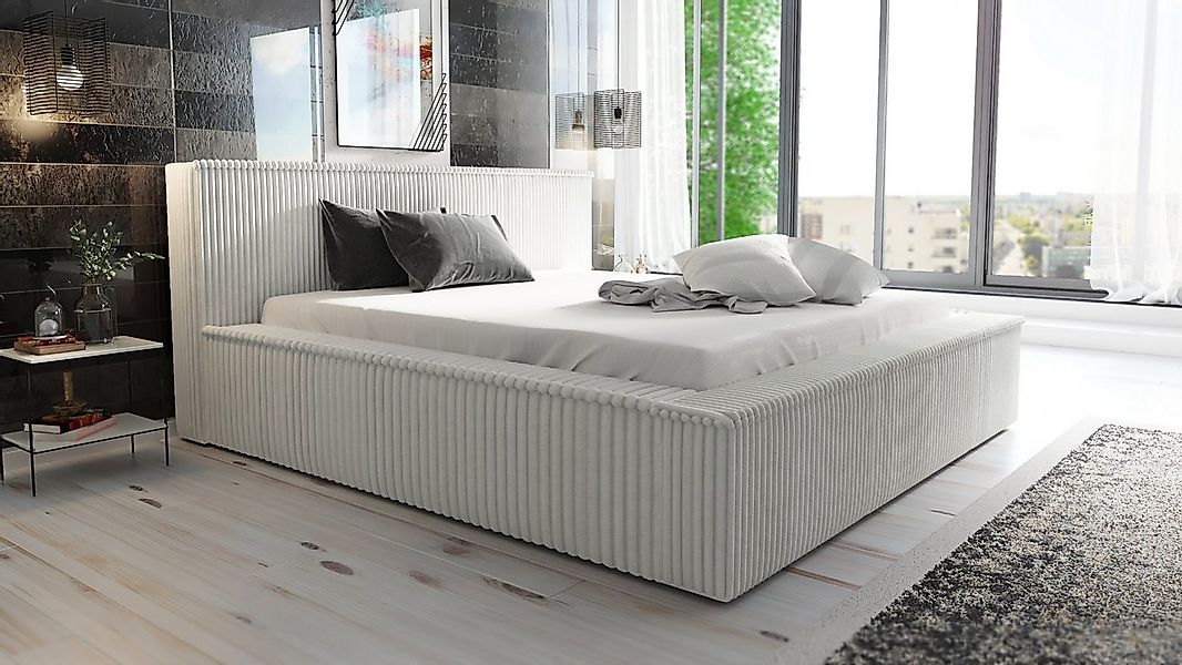 A&J MöbelLand GmbH Polsterbett RIO mit Lattenrost und Bettkasten. (Bett mit günstig online kaufen