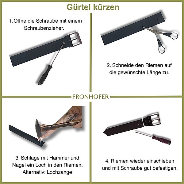 FRONHOFER Ledergürtel 17532 (1-St) Wechselgürtel 4cm günstig online kaufen