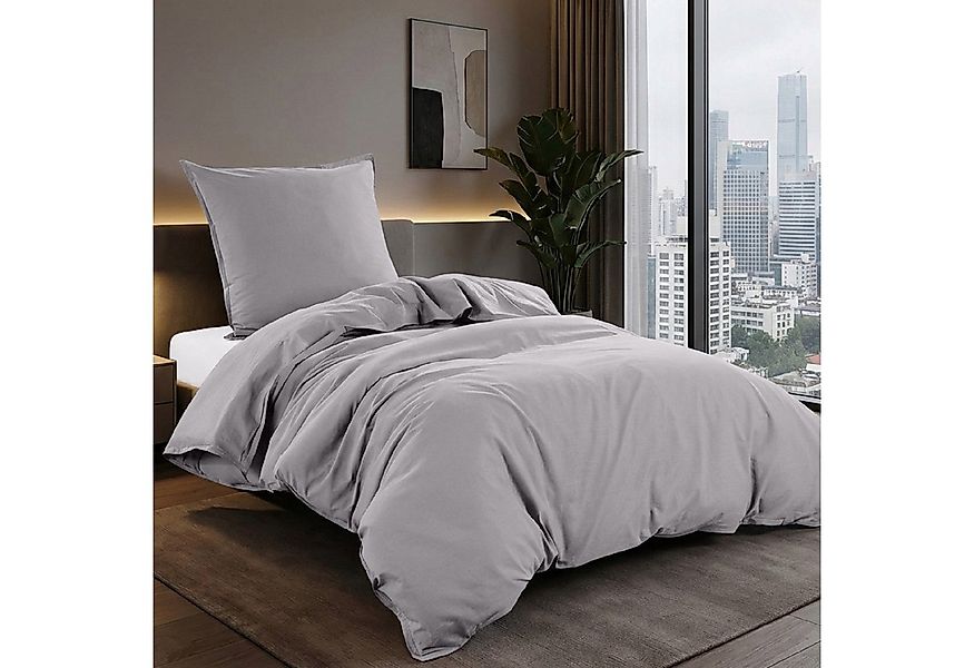 wometo Bettwäsche Stone Washed 155x220 Renforcé, Baumwolle, 2 teilig, OEKO- günstig online kaufen