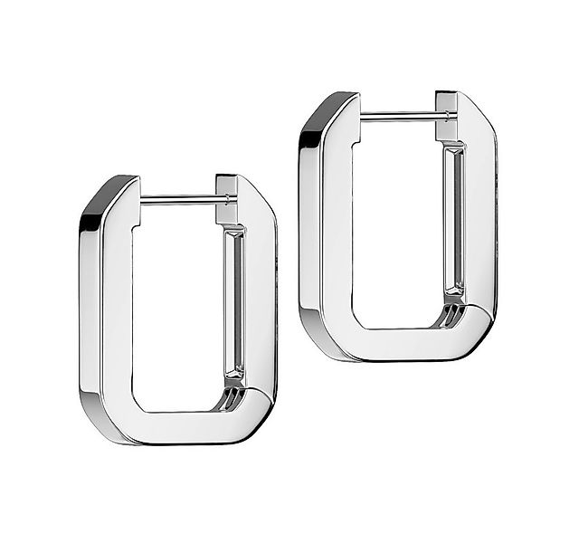 viva-adorno Paar Creolen eckig Edelstahl Damenohrringe rechteckig Ohrringe günstig online kaufen