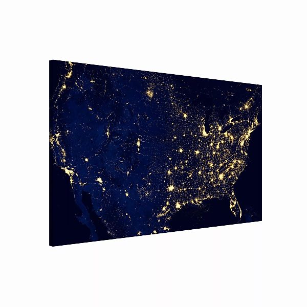 Magnettafel NASA Fotografie USA von oben bei Nacht günstig online kaufen