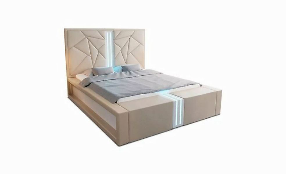 Sofa Dreams Boxspringbett Imperia Bett Kunstleder Premium Komplettbett LED günstig online kaufen