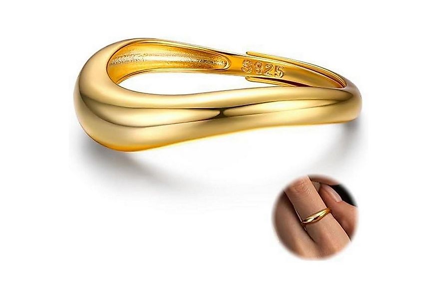 Adramata Verlobungsring Adramata Ring Silber 925 Damen 14K Vergoldet Verste günstig online kaufen