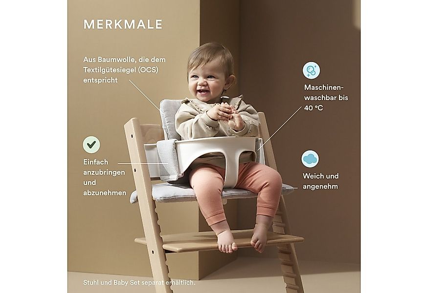 Stokke Hochstuhlauflage Kissen für den Kinderhochstuhl Tripp Trapp und Baby günstig online kaufen