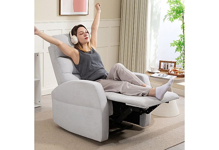HOMCOM Relaxsessel mit Liegefunktion (moderner Polstersessel, 1-St., Verste günstig online kaufen
