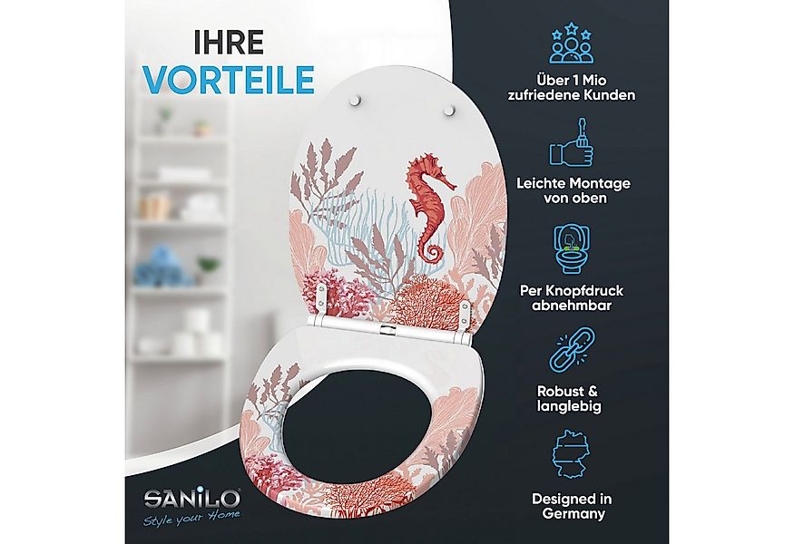 Sanilo WC-Sitz mit Absenkautomatik & Top Fix in vielen Designs, hochwertig, günstig online kaufen