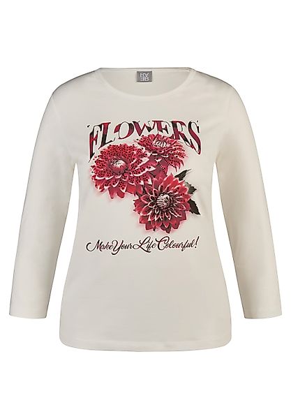 Rabe 3/4-Arm-Shirt mit Print und Glitzersteinen günstig online kaufen