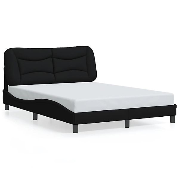 vidaXL Bettgestell ohne Matratze Hvar Schwarz 120x200 cm Stoff 3207760 günstig online kaufen