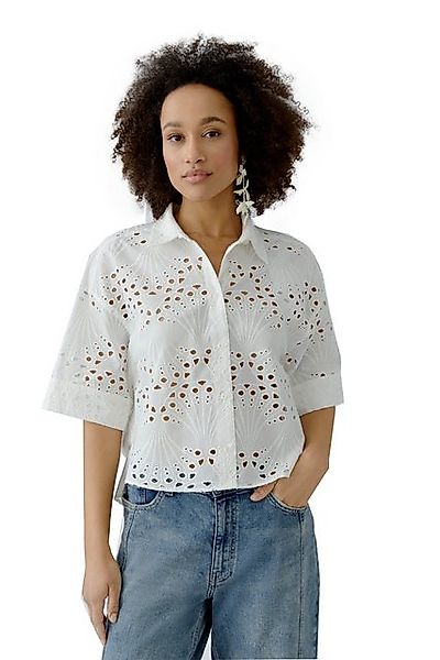 Oui Tunika Oui Bluse aus Lochspitze - weiß (1-tlg) günstig online kaufen