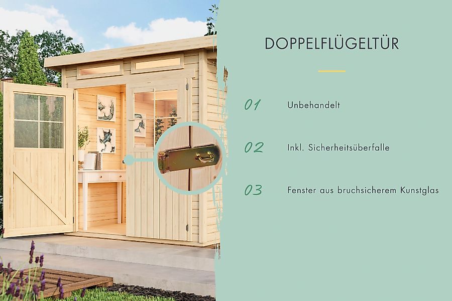 Karibu Gartenhaus ""Schiefenberg 6" naturbelassen", aus hochwertiger nordis günstig online kaufen