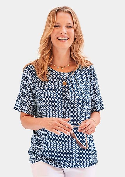 GOLDNER Druckbluse Kurzgröße: günstig online kaufen