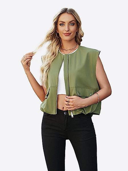 Imily Bela Kurzjacke Damen Lässige Cargoweste (Packung, 1-St., 1per-Pack) m günstig online kaufen